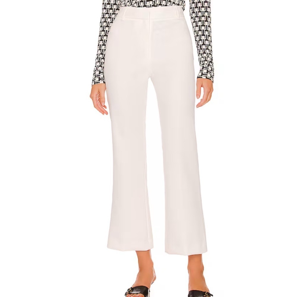 NEW NILI LOTAN cropped corette pant in ivory size 4 - Picture 10 of 10
